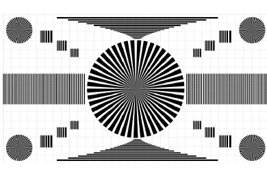 Parallel adjustment of test chart and mount